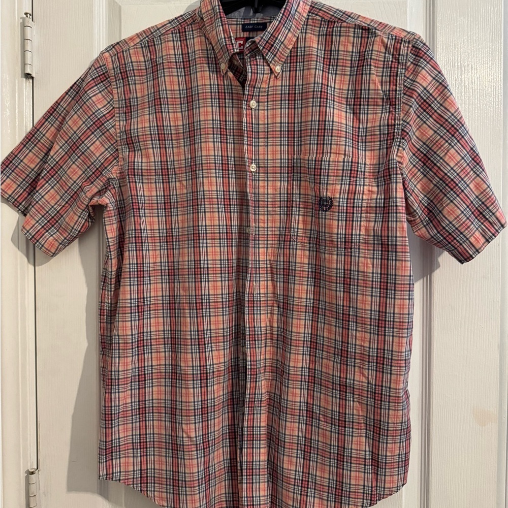 Chaps Red and Blue Plaid Button Down Shirt